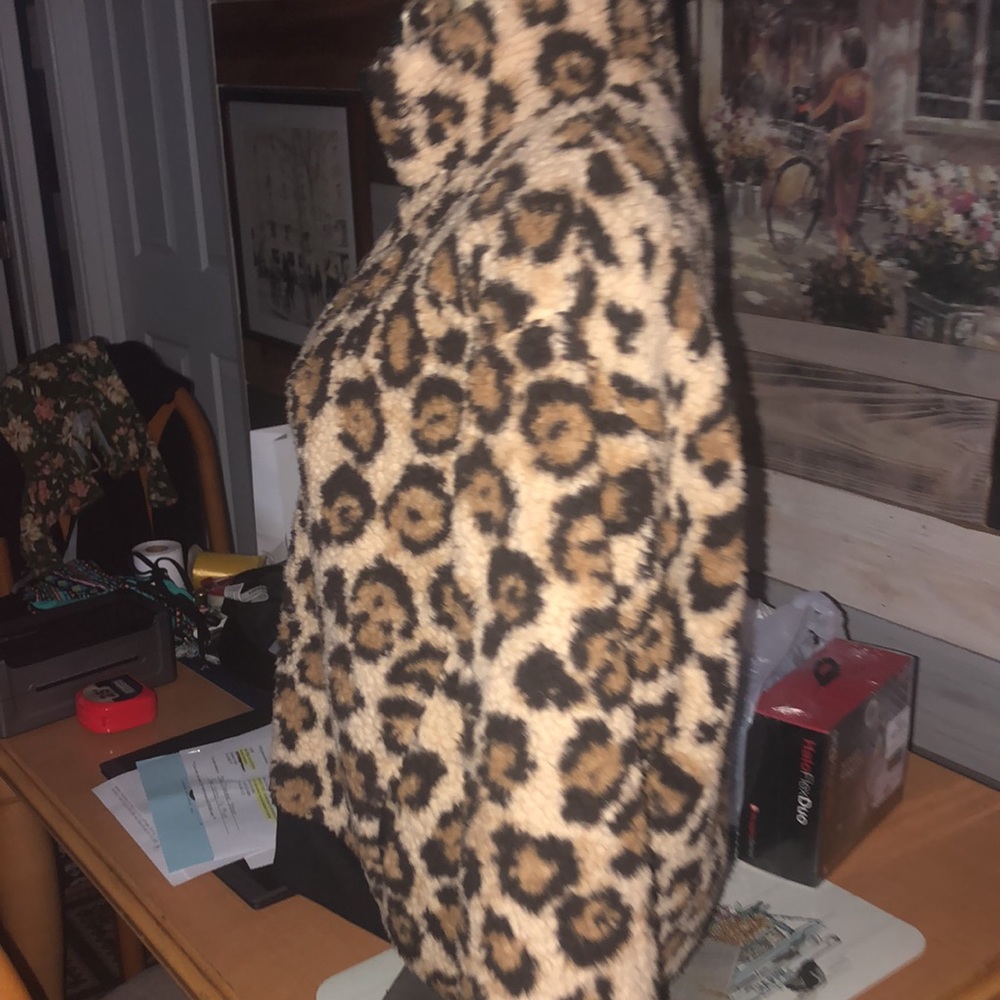 Express Animal Print Pullover Jacket With Zipper - image 6